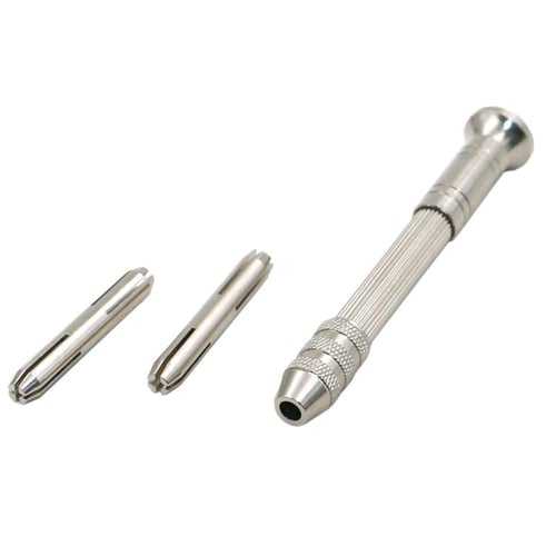 Mini Micro Aluminum Hand Drill With Keyless Chuck HSS Steel Twist