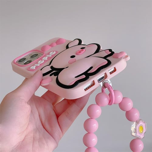 3D Pink Pig Cute Phone Cases For iPhone 14 13 12 11 Pro XS Max XR X SE2 6S  7 8 Plus