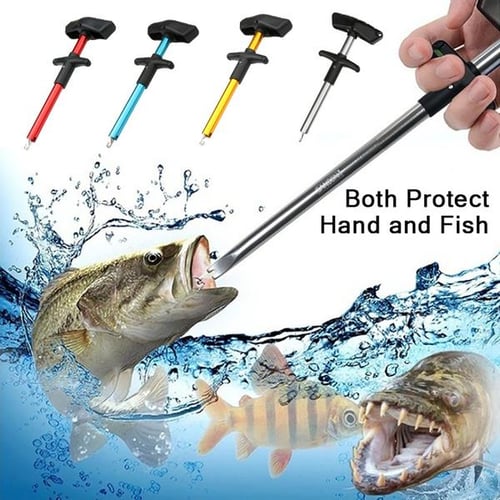 New Fishing Hook Fast Remover Stainless Steel T Shaped Squeeze-Out
