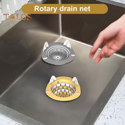 2Pcs Sink Filter Shower Drain Hair Catcher Stopper Household Kitchen  Bathroom Drain Cover Universal Anti-clogging Sink Strainer