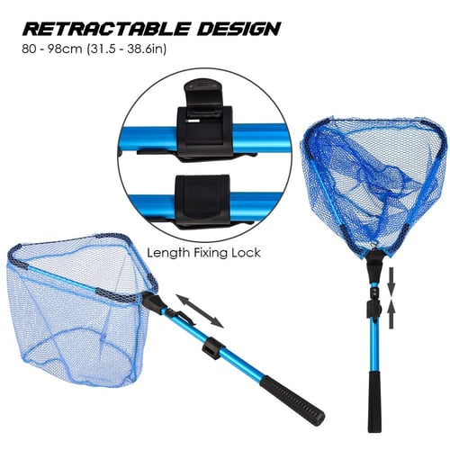 2 Section Collapsible Fishing Net Telescoping Folding Fish Landing Net for  Fly Fishing Catch and - buy 2 Section Collapsible Fishing Net Telescoping  Folding Fish Landing Net for Fly Fishing Catch and