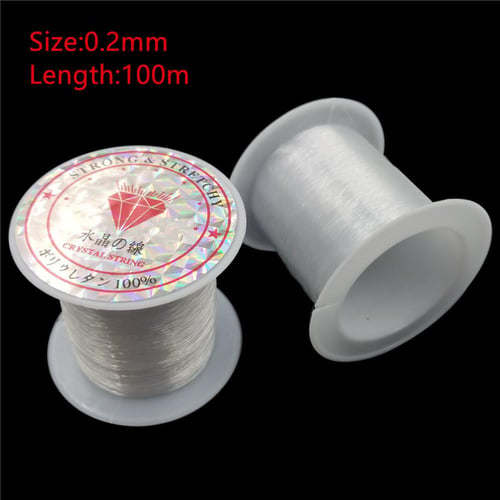 (0.2-0.8MM) 1 Roll Fish Line Wire Clear No Elastic Strong Nylon String  Beading Cord Thread