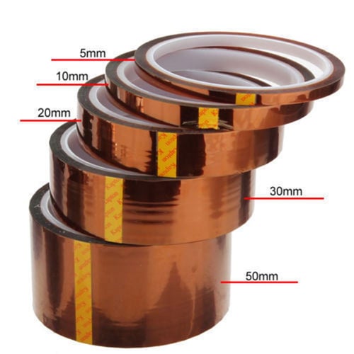 5pcs Polyimide Film Adhesive Tape, Heat Resistant Tape, Kapton