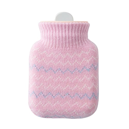 Hot Water Bottle With Knitted Bag,500ml Soft Silicone Hot Water Bottle Bag  With Cover,hot Bottle Water Bag For Hand & Feet Warmer For Kids, Men & Wome