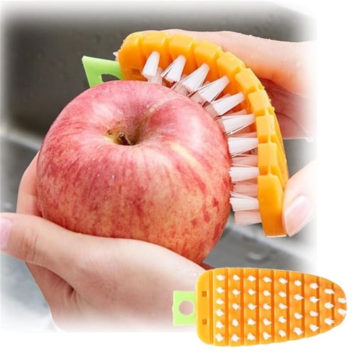 Flexible Vegetable Brush Fruit And Vegetable Cleaning Brushes Potato  Scrubber Produce And Veggie Brush Carrot Pattern Kitchen Cleaning Tools (1p
