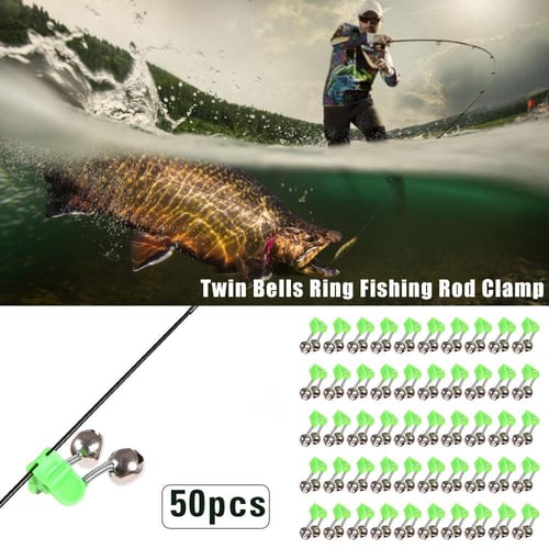 10Pcs Fishing Bite Alarms Fishing Rod Stalk Bells Clamp Tip Fishing Rod Bell  Rod