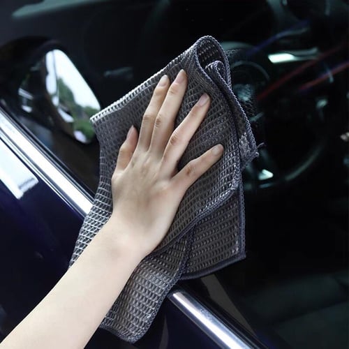 Car Wash Towel Glass Cleaning Water Drying Microfiber Window Clean Wipe  Auto Detailing Waffle Weave for