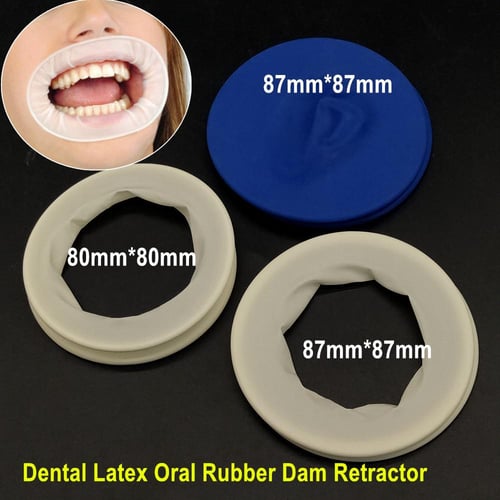 Blue Dental Sterile Soft Rubber Dam O-Type Cheek Retractor Mouth Opener  10-20pcs