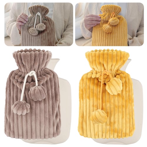 Hot Water Bottle With Knited Cover, Reusable Mini Hot Water Bottles For  Pain Relief Hand Warmers Gifts Microwave Heated