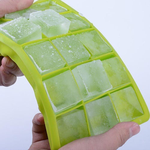 Ice Tray Mold 24 Grid Big Giant Jumbo Large Food Grade Silicone Durable  Easy Demould Cube Square Mold DIY Ice Maker Kitchen