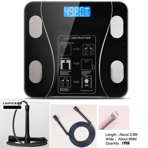 Intelligent Body Fat Scale Bluetooth Bathroom Scales LED Digital Smart  Weight Scale Balance Body Composition Analyzer for Home