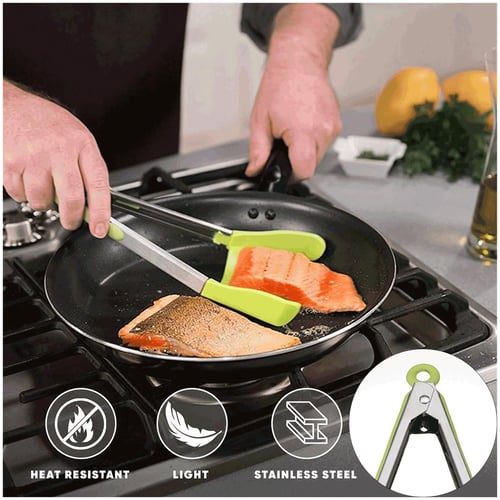 2in1 Clever Spatula Tongs Kitchen Tools Food Non Stick Heat Resistance