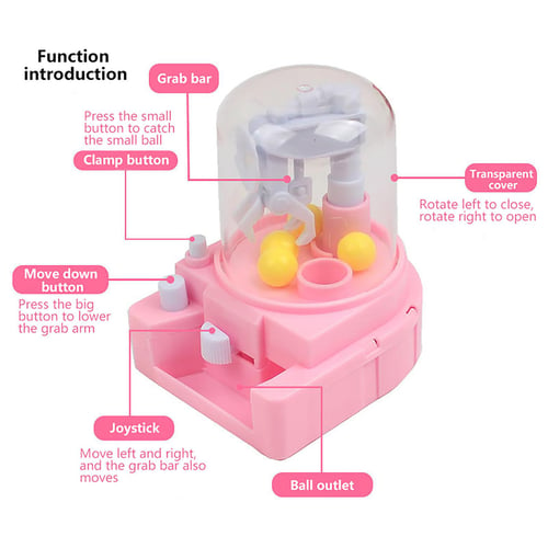 DIY Catch The Ball Machine Kids Coin Operated Play Game Mini Claw