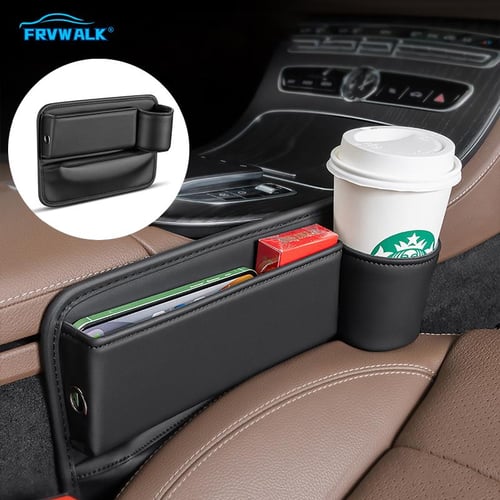 Pu Leather Car Seat Gap Organizer Auto Console Side Storage Box with Cup Holder  Seat Crevice Storage Box for Cellphones Key - buy Pu Leather Car Seat Gap  Organizer Auto Console Side