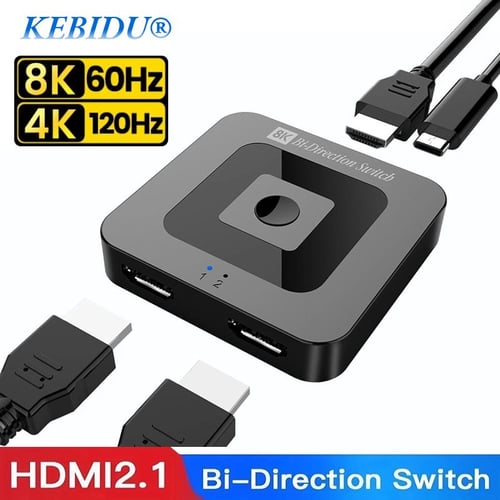 HDMI 2.1 Bi-Directional Switch 8K 60Hz 4K 120Hz Switcher Adapter 2