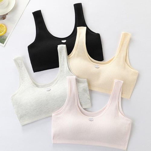 Brand Cotton Training Bras for young kid girls 8-16 years children bra  child bra with removable thin pad Shipping Free