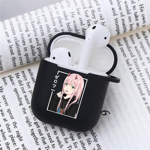 Cheap Anime DARLING In The FRANXX Zero Two Airpods Case for AirPods 3 2 1  Pro Black Earphone Box Cute Cartoon Girl Cover