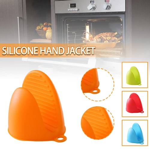 2Pcs Silicone Pot Holder Mini Oven Mitt Kitchen Heat Resistant
