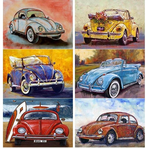 Vintage Retro Car Farm Diamond Painting Stitch Cross Embroidery Art Full  Drill