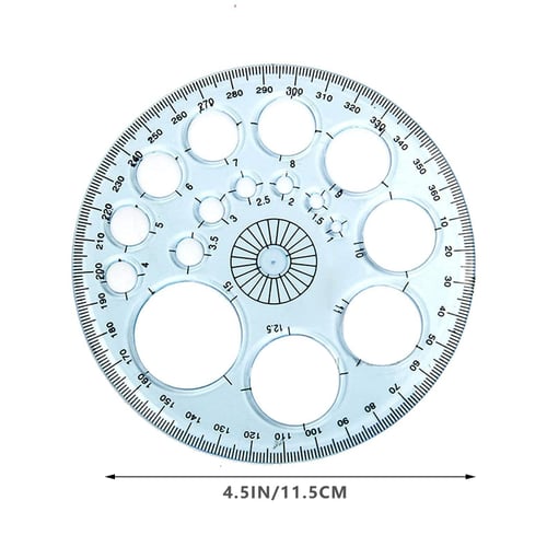 Circle Templates Measuring Geometry Ruler Plastic Geometric