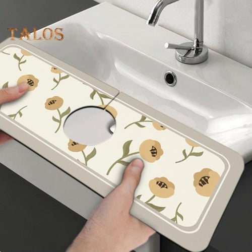 water absorption sink draining pad behind