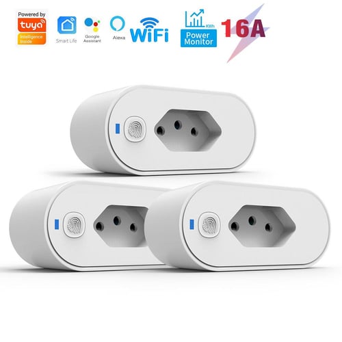 Tuya Smart Zigbee Plug 16A/20A EU Outlet 3680W Power Meter Compatiable With  Alexa And Tuya