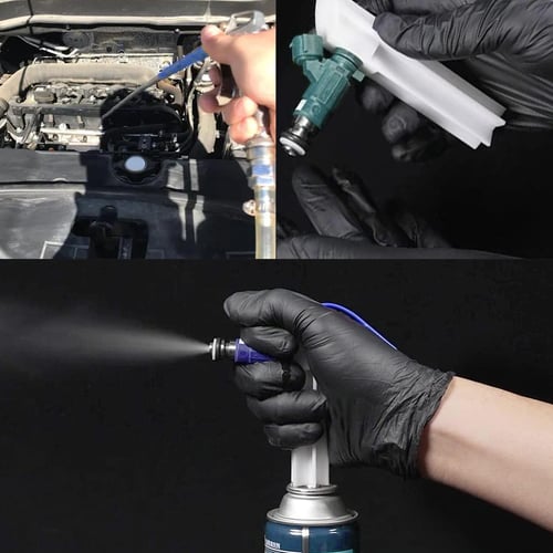 Auto Fuel Injector Nozzle Flush Cleaner Adapter DIY Cleaning Tool Universal  Car Kit Set Universal 