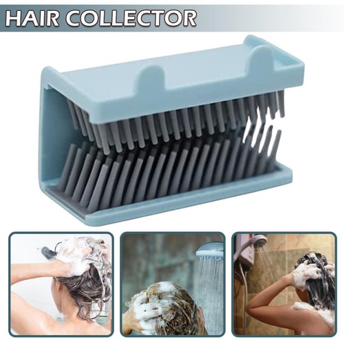 2 Pack Shower Hair Catcher,Hair Grabber for Shower Wall,Hair Collector for  Shower Wall,Hair Catcher Silicone Shower,Bathroom Wall Hair Collector for  Bathtub Drain Reusable 