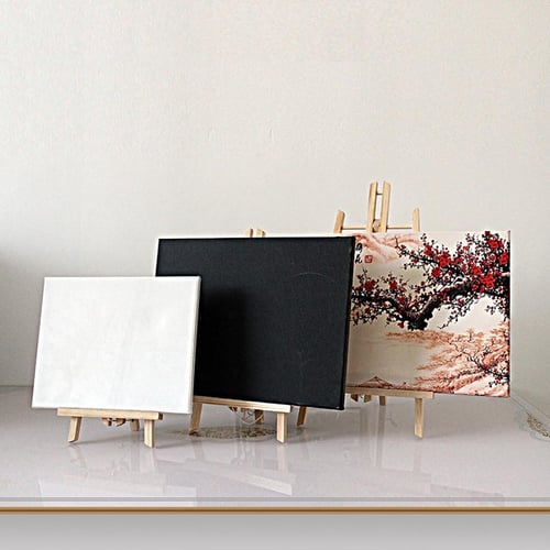 Natural Wood Mini Easel Frame Tripod Display Meeting Wedding Table