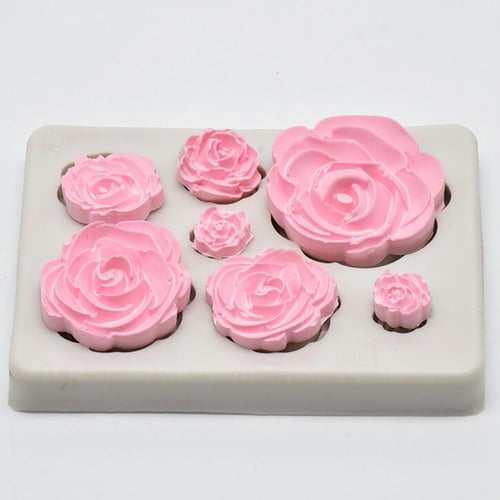 Rose Flowers silicone mold Cake Chocolate Mold wedding Cake Decorating  Tools Fondant Sugarcraft Cake Mold