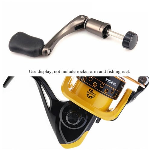 Fishing Reel Replacement Power Handle Grip Parts with Rubber Reel Handle  Cover, Folding Rotary Spinning Casting Reel Universal Rocker Arm Non-Slip