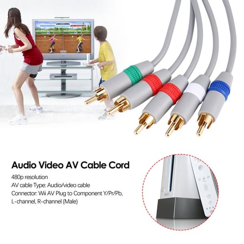 AV Cable for Wii Wii U, Audio Video AV Cable Cord for Nintendo Wii