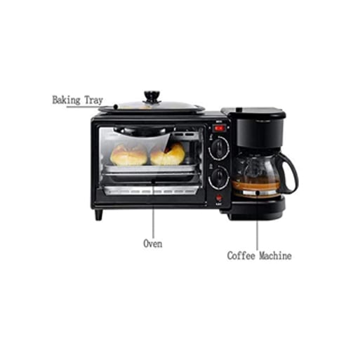 Freidora Eléctrica Aceite Multifunctional Household Three In One Breakfast  Coffee Bread Machine Intelligent Baking Electric Oven