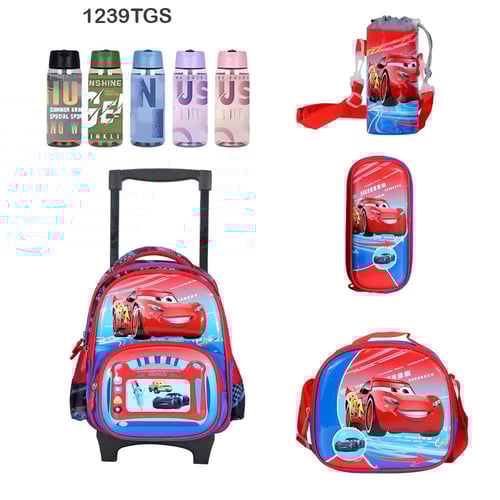 Genius, 3D Character Kids School Bag Trolley Pcs Set 12