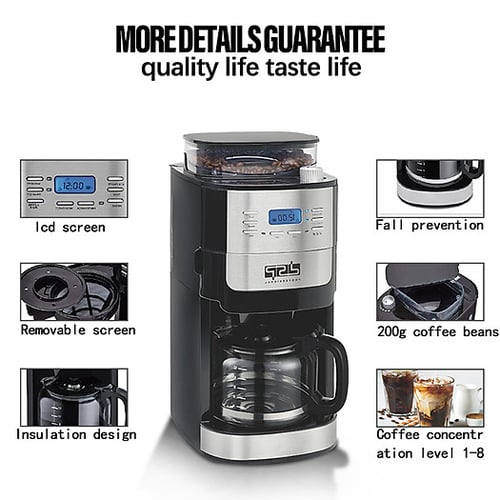 600W220V coffee machine home small automatic coffee maker American