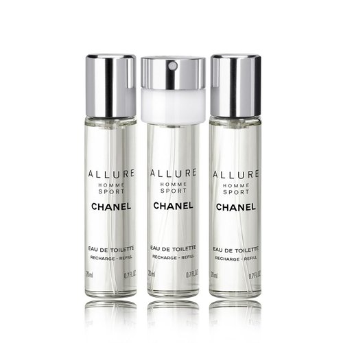 Chanel Allure Homme Sport Eau De Toilette For Men Travel Spray (With Two  Refills), 3 x 20 ml : : Beauty