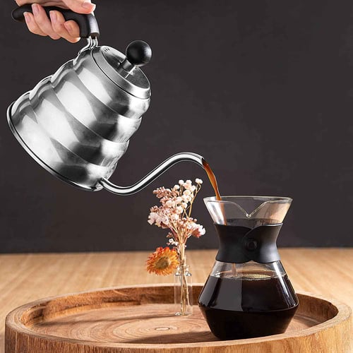 Bean Envy Pour over Coffee Maker 5 Cup Borosilicate Glass Carafe Rust  Resistant