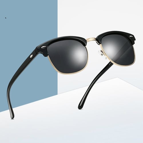 Half frame on sale sunglasses mens