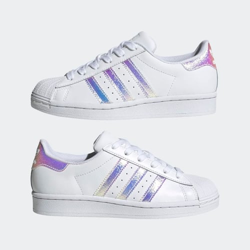 Adidas Superstar Cloud White Iridescent Shoes For Her Available