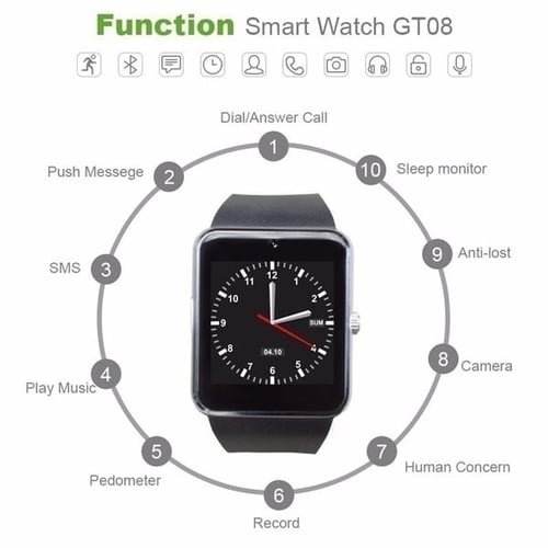 Gt08 smart discount watch waterproof