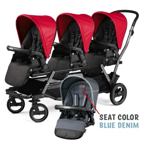 Poussette triple 2025 peg perego