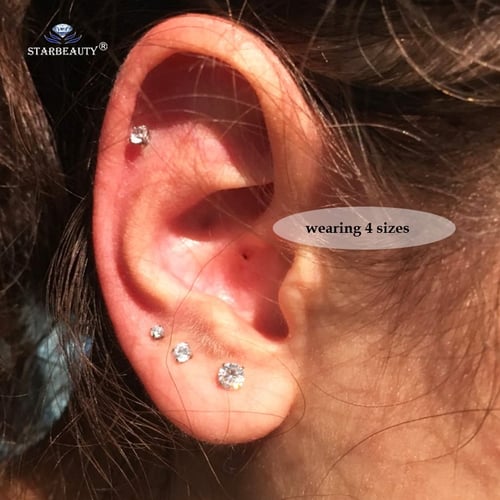 Clear flat nose ring top