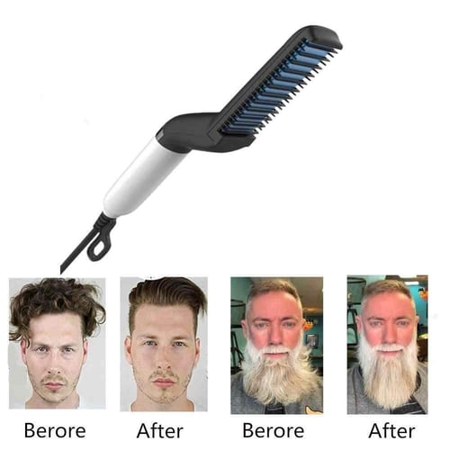 Instant beard comb straightener discount