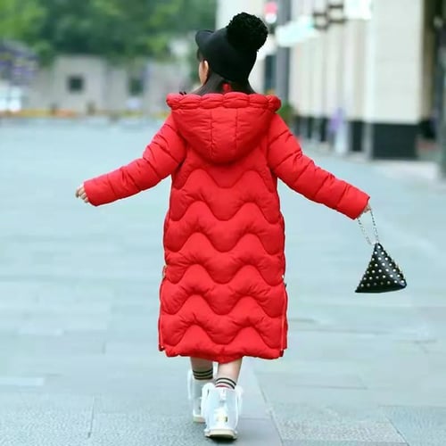 Girls Winter Warm Cotton Clothes Thicken Plus Fleece Windproof Knee Winter Clothes buy Girls Winter Warm Cotton Clothes Thicken Plus Fleece