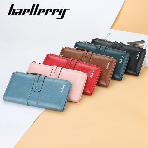 Baellerry Women Wallet Fashion Leather Long Clutch Purse Mobile
