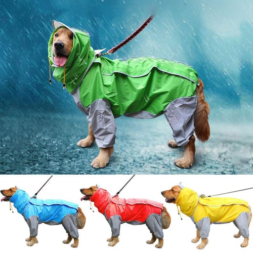 Pet Small Medium Large Raincoat Waterproof Dog Clothes Jumpsuit