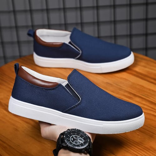 Men old beijing style canvas breathable lace discount up casual driving shoes