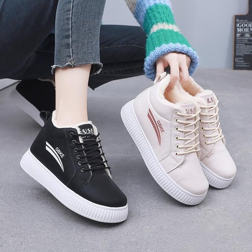 Faux fur casual shoes store