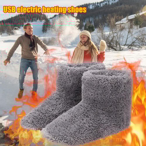 Heatable cozy plush boots on sale