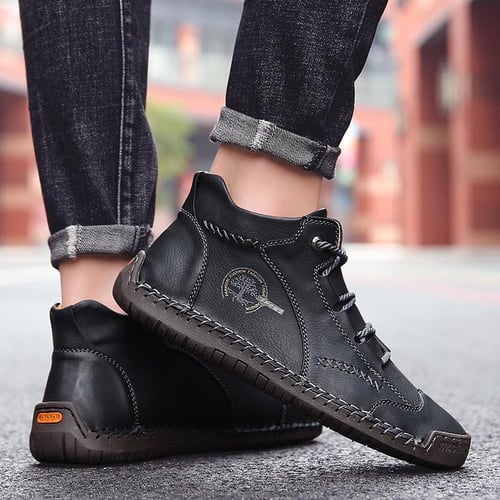Plus Size Men Vintage Hand Stitching Soft Business Casual Ankle